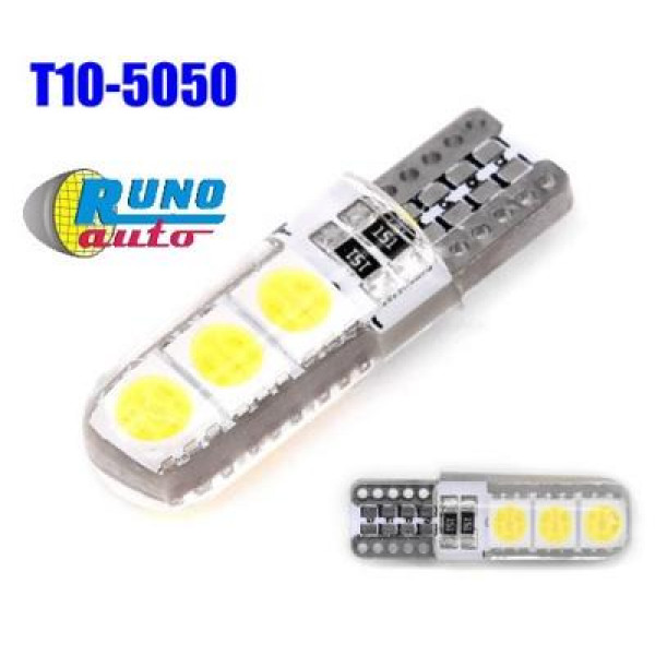 Светодиод габаритный T10-5050-6SMD-PCB-SILICAGEL Transparent